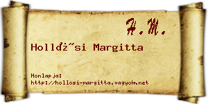 Hollósi Margitta névjegykártya